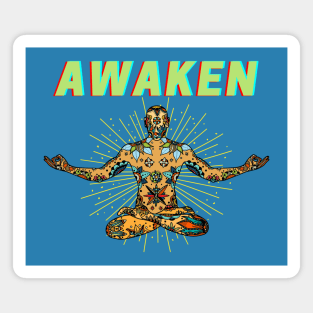 Awaken Through Meditation Magnet